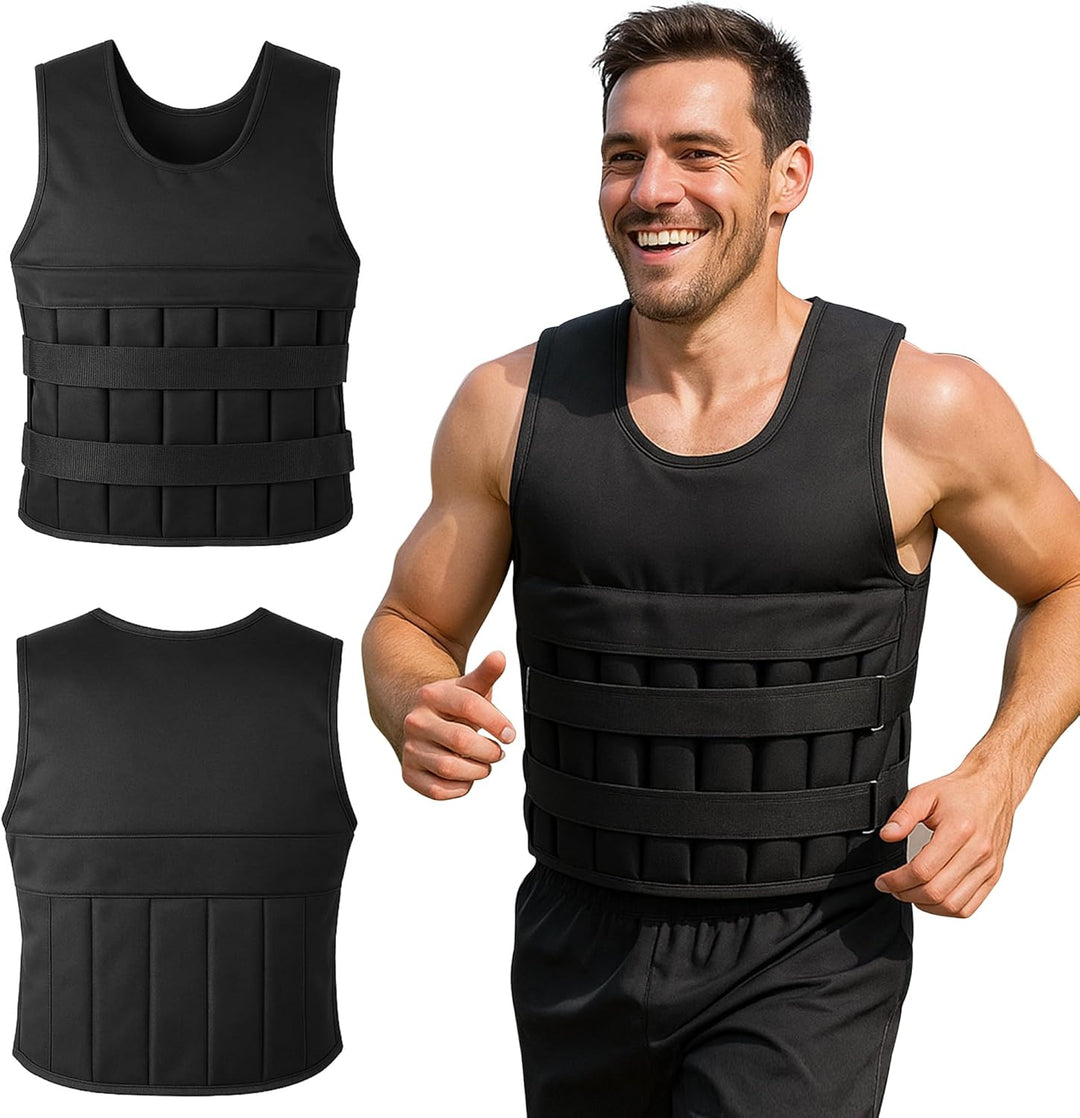 Gewichtsweste Herren Damen – Verstellbar mit Herausnehmbaren Gewichten, Weight Vest für Krafttrainin