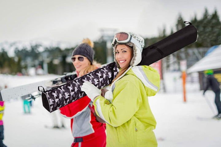 Ferocity Premium Set Skitasche und Skischuhtasche für 1 Paar Ski-Stöcke-Schuhe-Helm [053] Tarnfarbe,