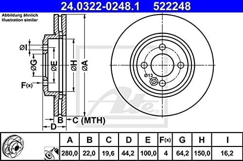 ATE 24.0322-0248.1 Bremsscheibe