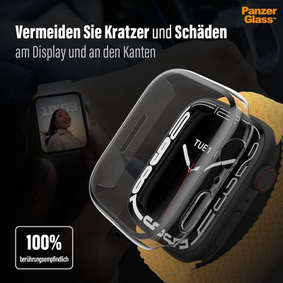 PanzerGlass™ Displayschutz für Apple Watch 8/7 45mm - Schutzhülle für Apple Watch 8/7 45mm gegen Kra