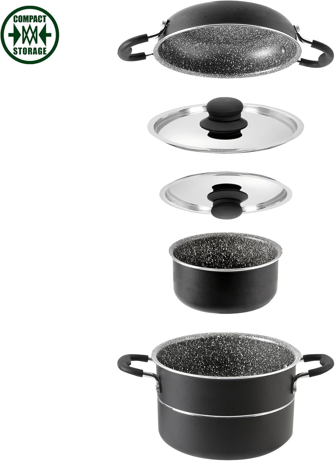 BRUNNER Alu Kochtopfset Kochgeschirr Campingtöpfe Topfset Pirate 6+1Ø18