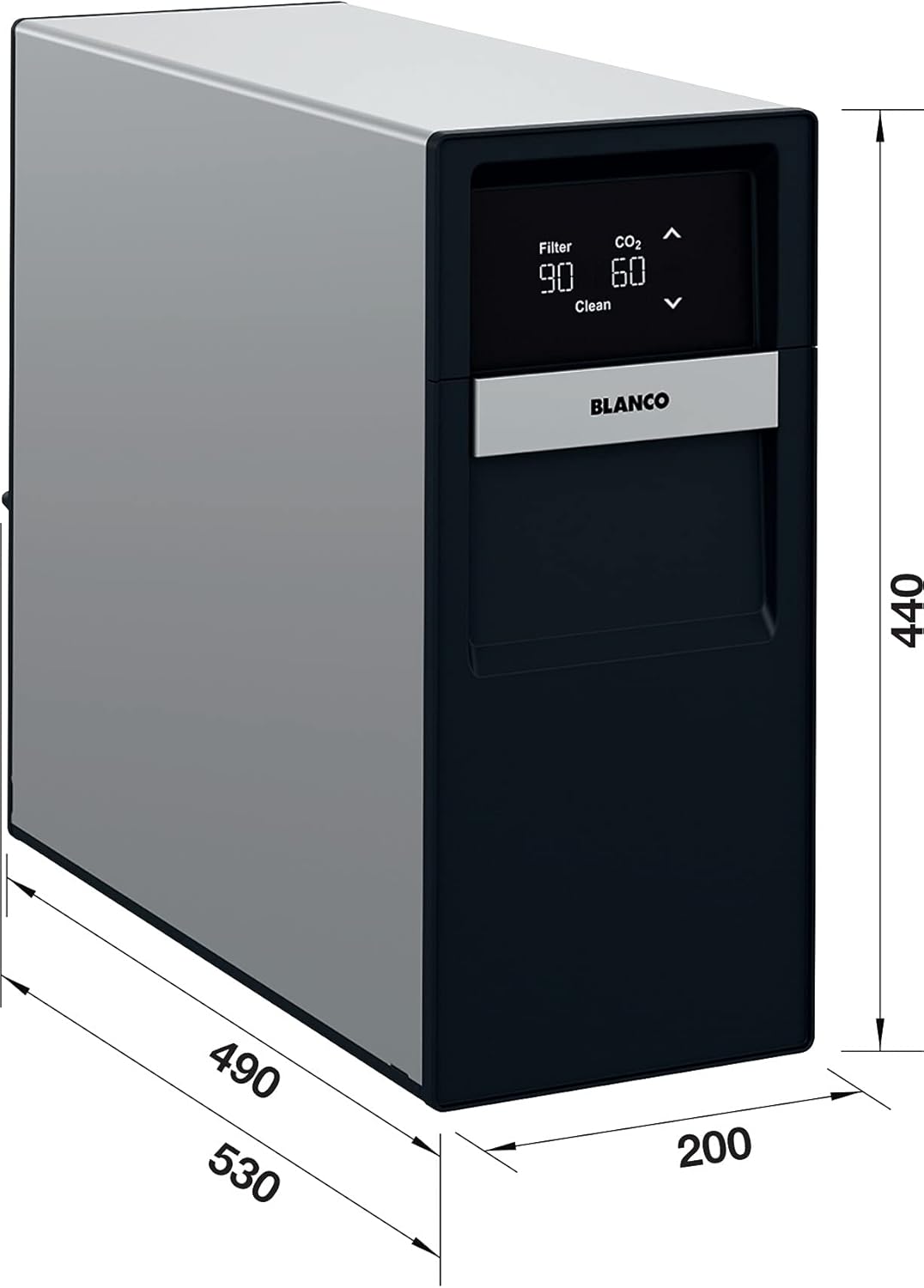 BLANCO drink.soda EVOL-S Pro PVD Steel | Multifunktionales Soda-Wassersystem | Gekühltes Wasser in s