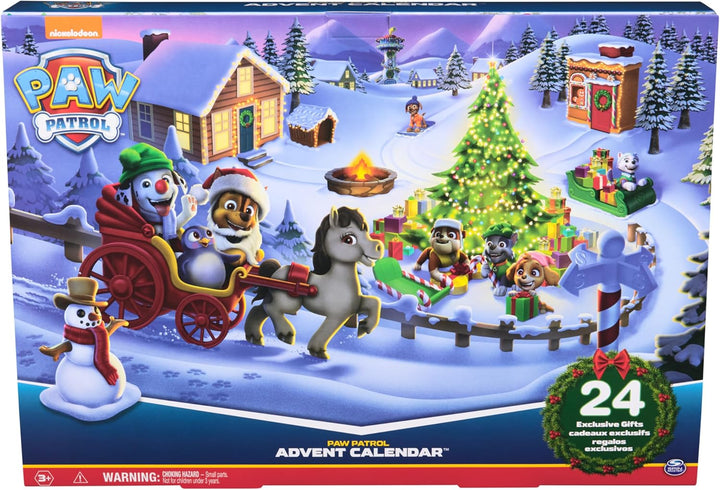 PAW PATROL Adventskalender 2024 – 24 Spielzeug-Überraschungen für eine fantasievolle Winterwelt, 7 W