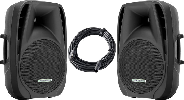 Pronomic 2X PH15A DJ Aktivboxen Mobile Lautsprecher MP3 Bluetooth 700 W (Outdoor, 15" Woofer, 34 mm