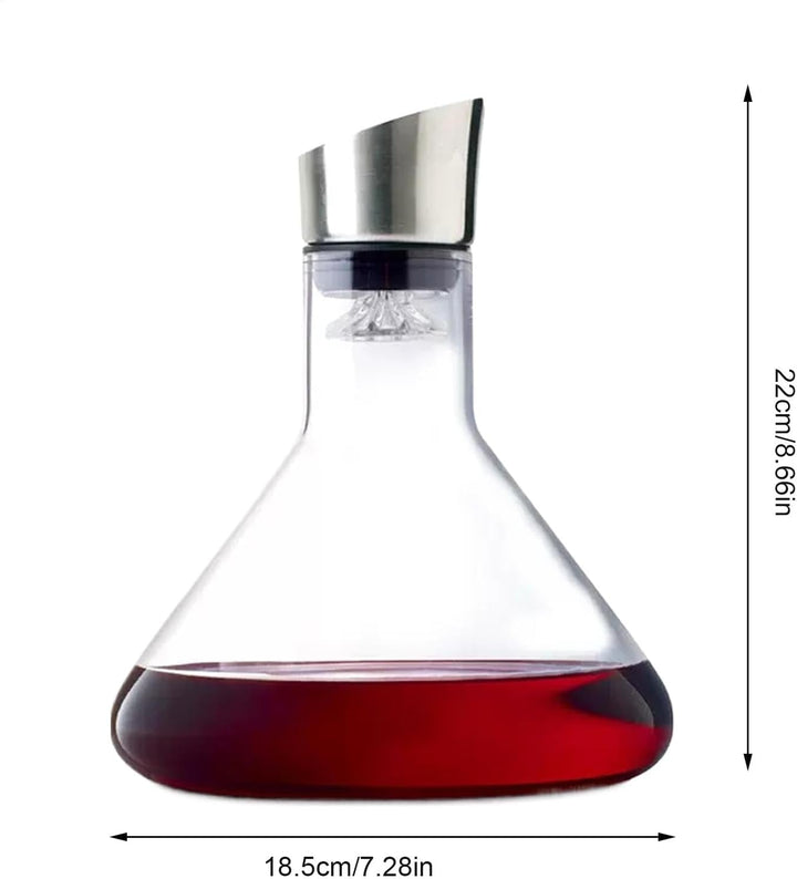 1500 ml Weinkaraffe, Weinkaraffe, Weinbelüfter mit Filter, Belüften von Weindekanter, Weinentlüftung