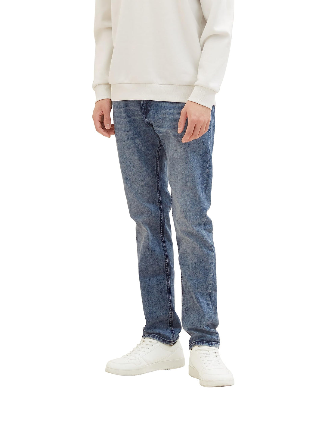 TOM TAILOR Denim Herren Piers Slim Jeans mit Stretch 27W / 32L 10118 - Used Light Stone Blue Denim,