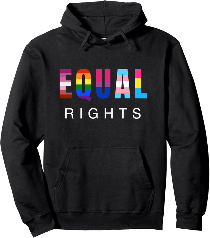 EQUAL Rights LGBT Flag Equality Gay Pride Month Transgender Pullover Hoodie