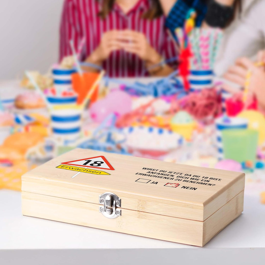 LAUBLUST Weinöffner Set als Geschenk zum 18. Geburtstag - 5er Weinzubehörset zur Volljährigkeit als