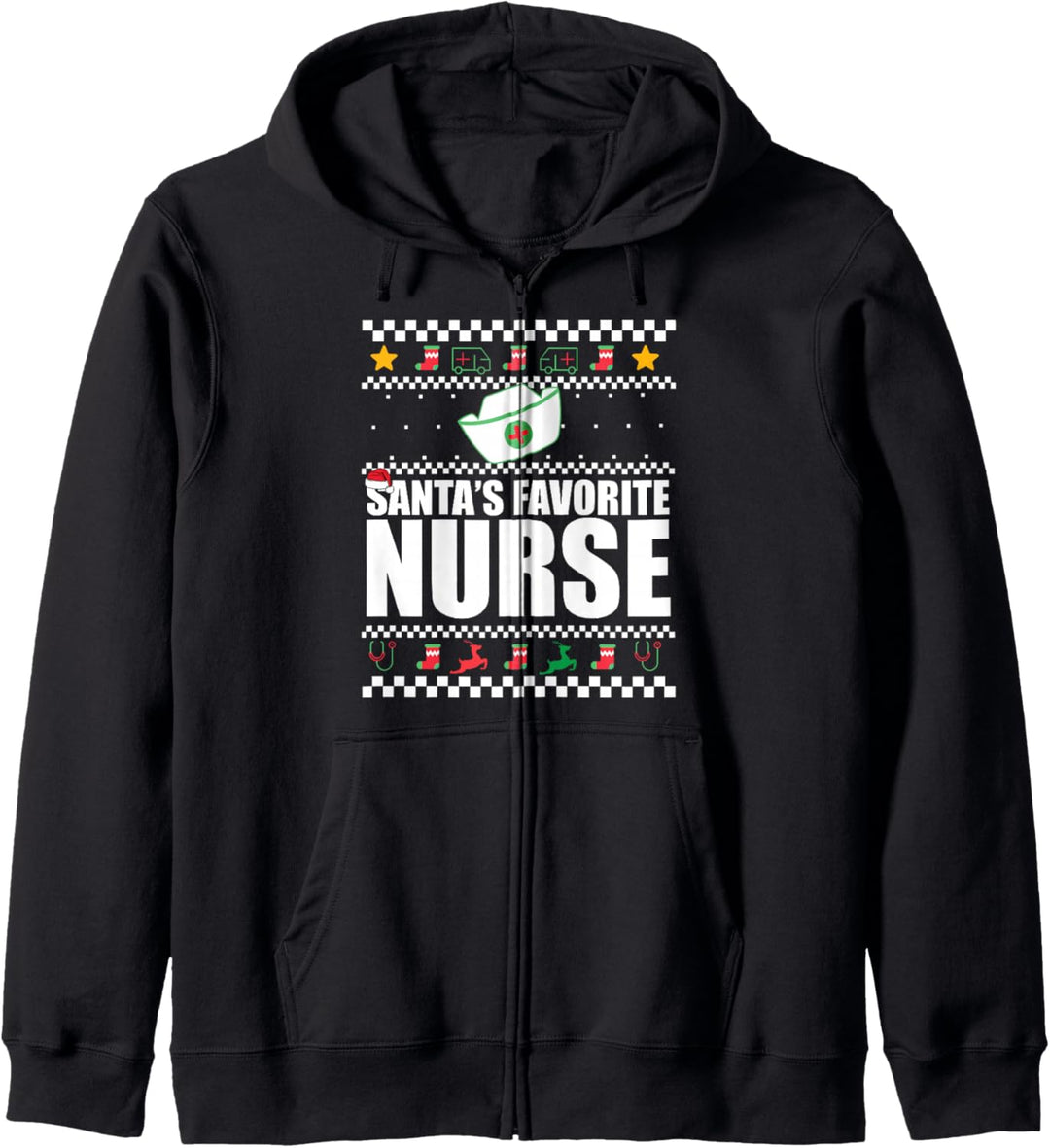 SANTA'S FAVORITE NURSE krankenschwester Weihnachts Meme Kapuzenjacke