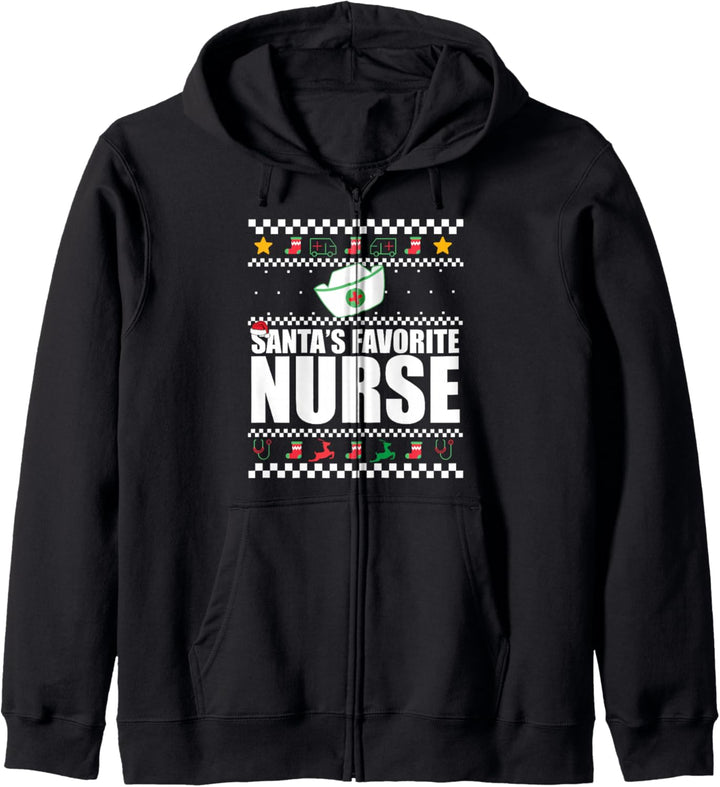 SANTA'S FAVORITE NURSE krankenschwester Weihnachts Meme Kapuzenjacke