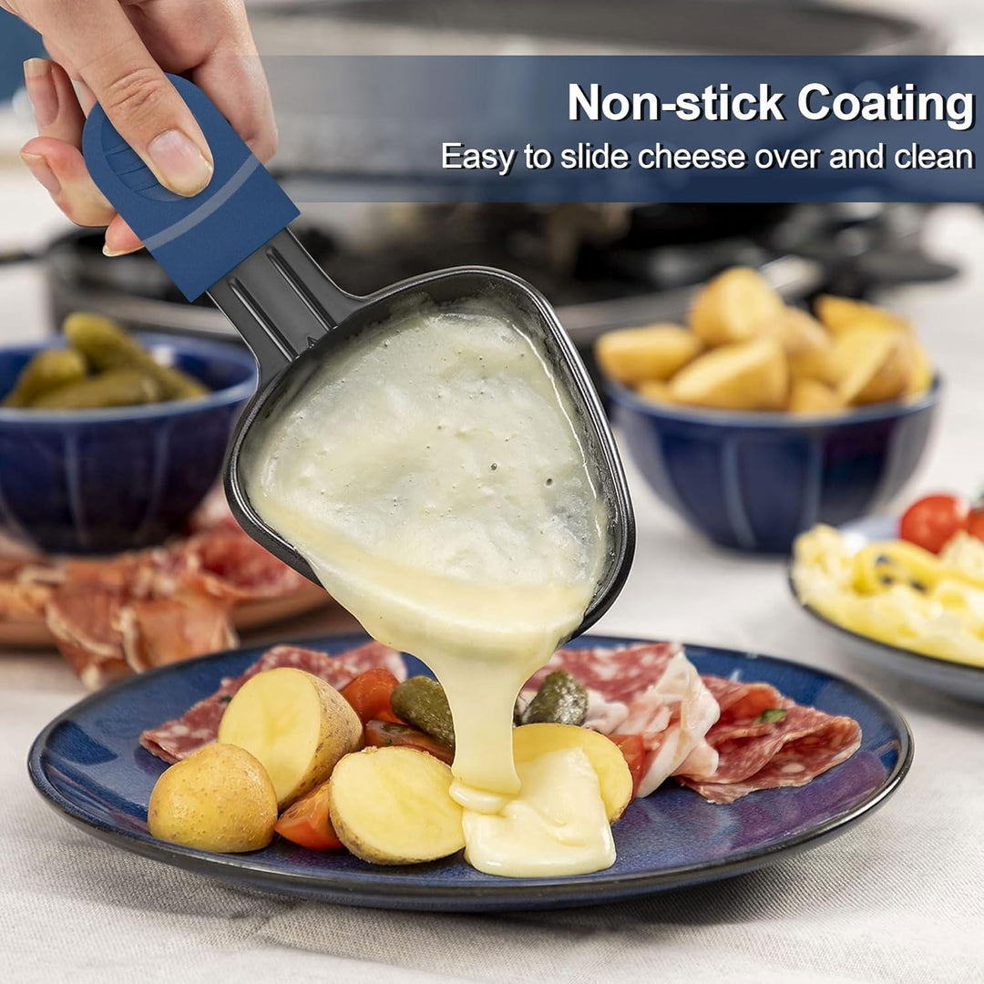 ipow 4 Stück Raclette Pfännchen Ersatz Mini Pfännchen Antihaftbeschichtet dreieckig für Raclette mit
