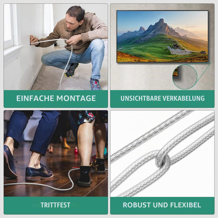 RUIPRO 8K HDMI Glasfaser Zertifiziert Kabel 7.6M, Optisches HDMI 2.1 48Gbps 8K@60Hz 4K@120Hz Dynamic