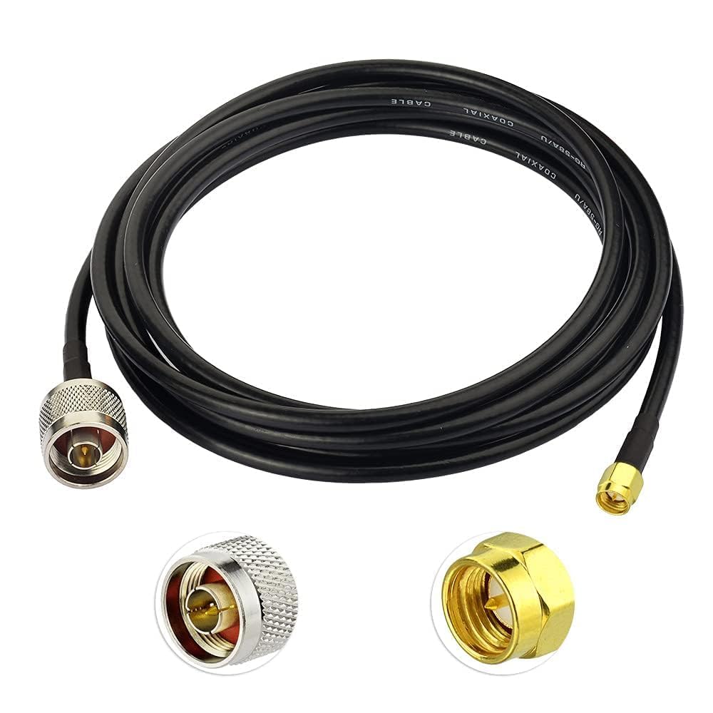 Superbat 3.5m N Stecker auf SMA Stecker mit wetterfesten Anschlüssen（RG58 Kabel für lte Router, GPS