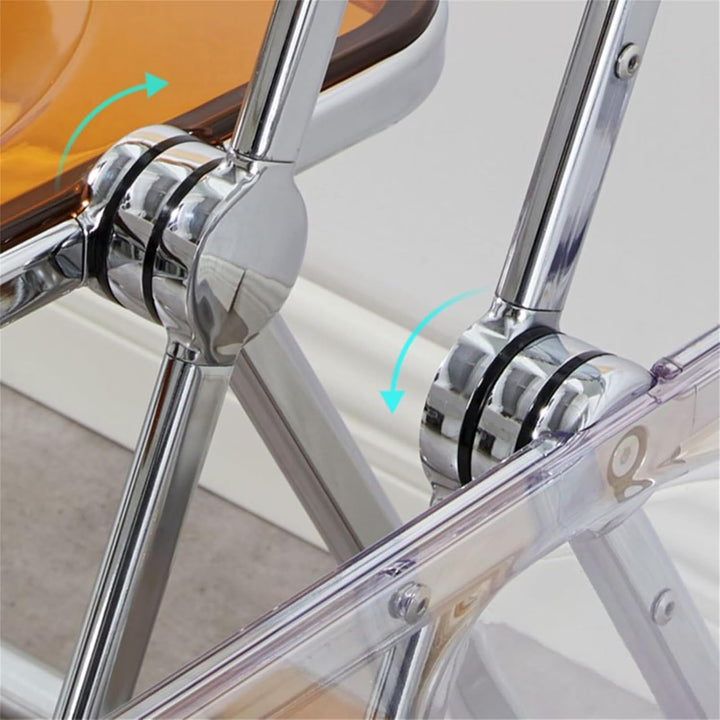homewell Esszimmerstühle 1er Set, Alek-Klappstühle mit Chromrahmen Stilvoll, Luxus Transparenter Kla