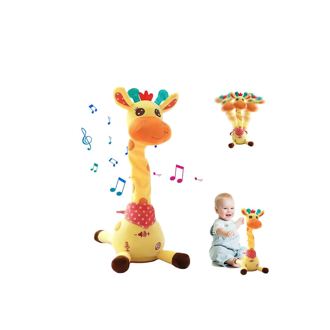 Giraffe aus Plüsch, leuchtend und singend, singende Giraffe, Lichtfunktion und Sprachwiederholung, A