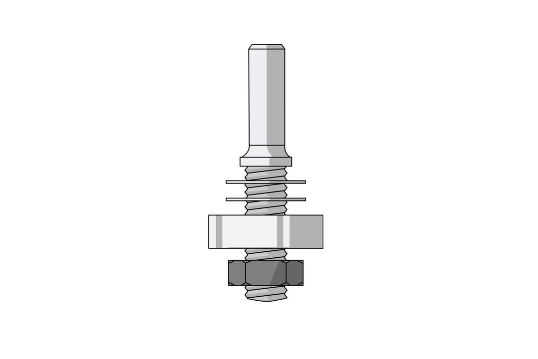 FAMAG Scheiben-Nutfräser HM Schaft mit Anlauflager 15,9x58mm, Schaft 8mm - 3108.890