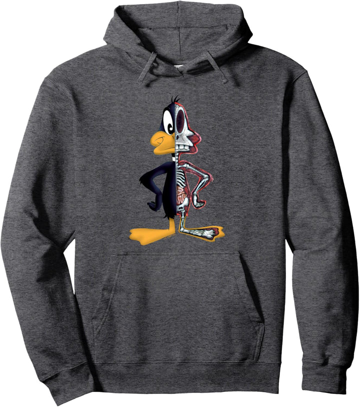 Looney Tunes Daffy Duck Half Skeleton Pullover Hoodie