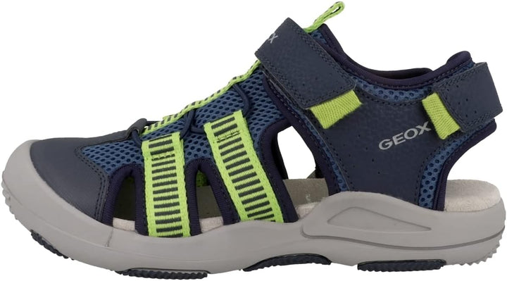 Geox Jungen Jr Kyle A Geschlossene Sandalen 31 EU Navy Lime, 31 EU Navy Lime