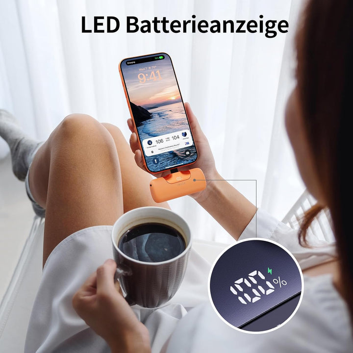 iWALK Powerbank 5500mAh Mini USB C Power Bank 22.5W Fast Charging Powerbank Klein Leicht Kompakte Ex
