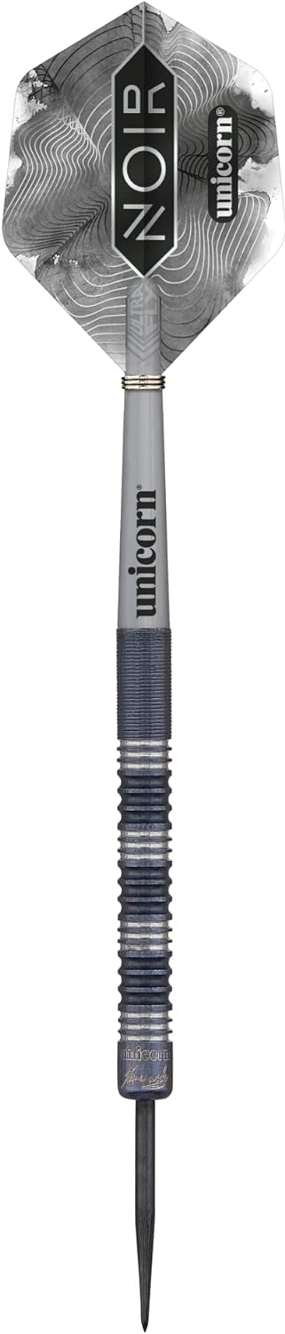 Unicorn Schwarz Noir|James Wade|Dartpfeile mit Stahlspitze 20 g Schwarz, 20 g Schwarz