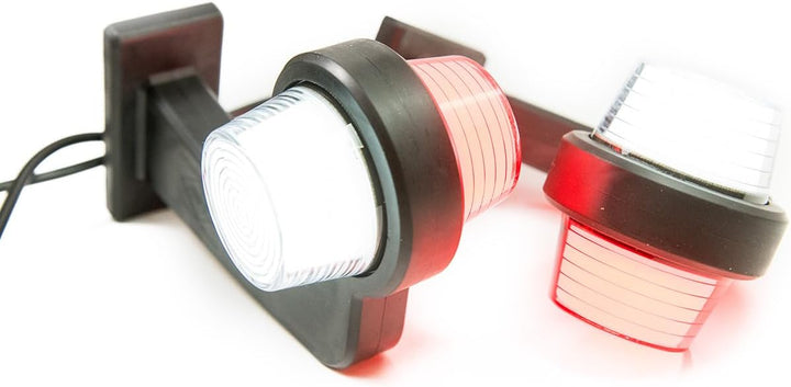 2 x LED Gummi Begrenzungsleuchte Seitenleuchte 12V 24V mit Old School STYLE NEON Positionsleuchte Au