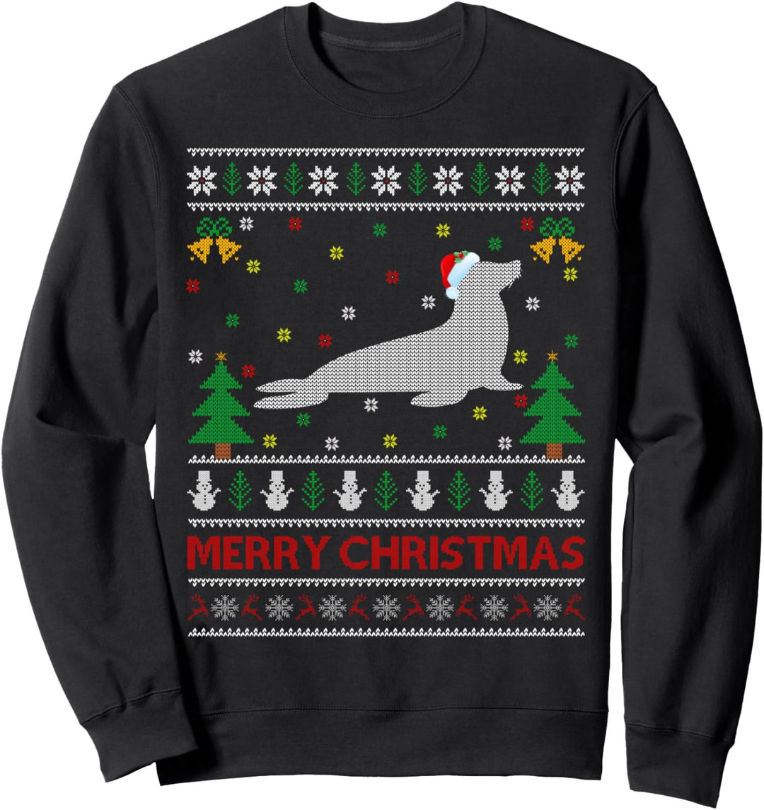 Robben, Meerestiere, hässlicher Weihnachtsmann, Robben, Weihnachten Sweatshirt