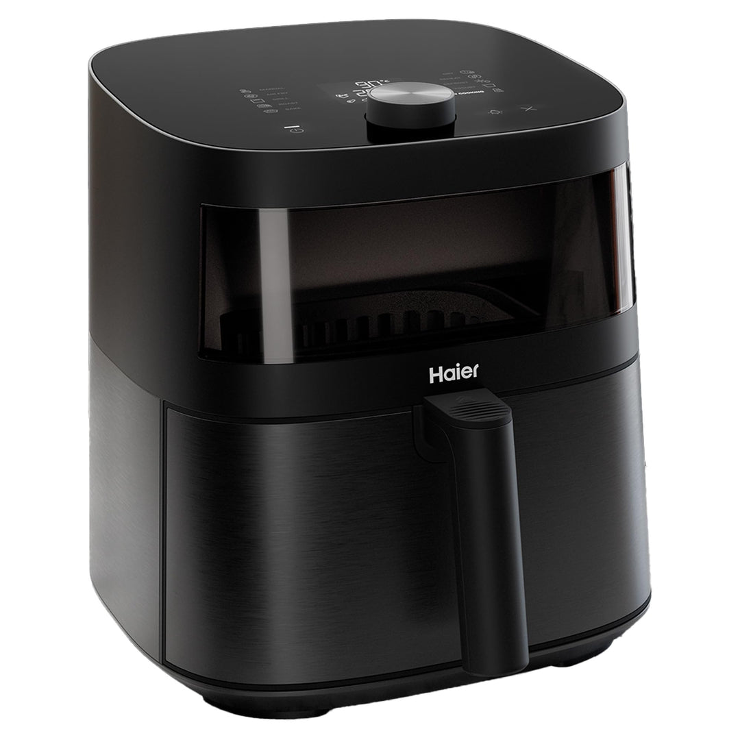 Haier Heissluftfritteuse mit Glasfenster I Airfryer mit 9 Programmen & 7 Liter Fassungsvermögen I 17