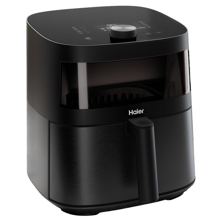 Haier Heissluftfritteuse mit Glasfenster I Airfryer mit 9 Programmen & 7 Liter Fassungsvermögen I 17