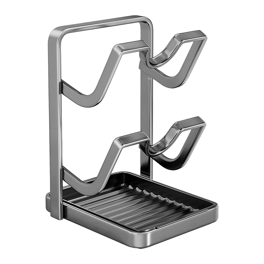 Topfdeckel-, multifunktionales Edelstahl-Küchenhelfer mit Abtropfschale, Küchentopfdeckel, Aufbewahr