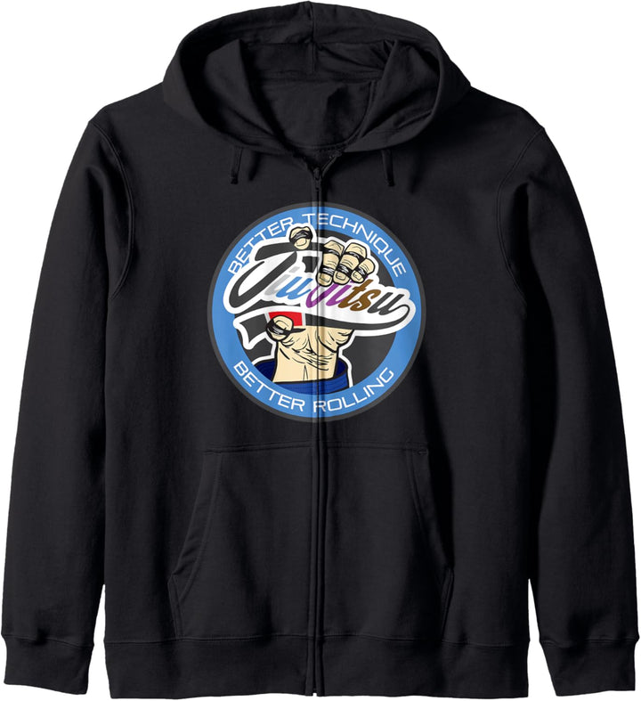 Jiu jitsu addicted - better technique better rolling BJJ Kapuzenjacke