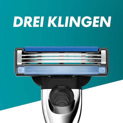 Gillette Mach3 Turbo Rasierklingen für Rasierer, 8 Ersatzklingen für Nassrasierer Herren mit 3-fach
