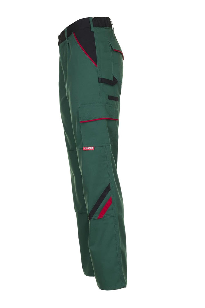 Planam Highline Herren Bundhose grün schwarz rot Modell 2325, Grösse 68 Grün/Schwarz/Rot 68, Grün/Sc