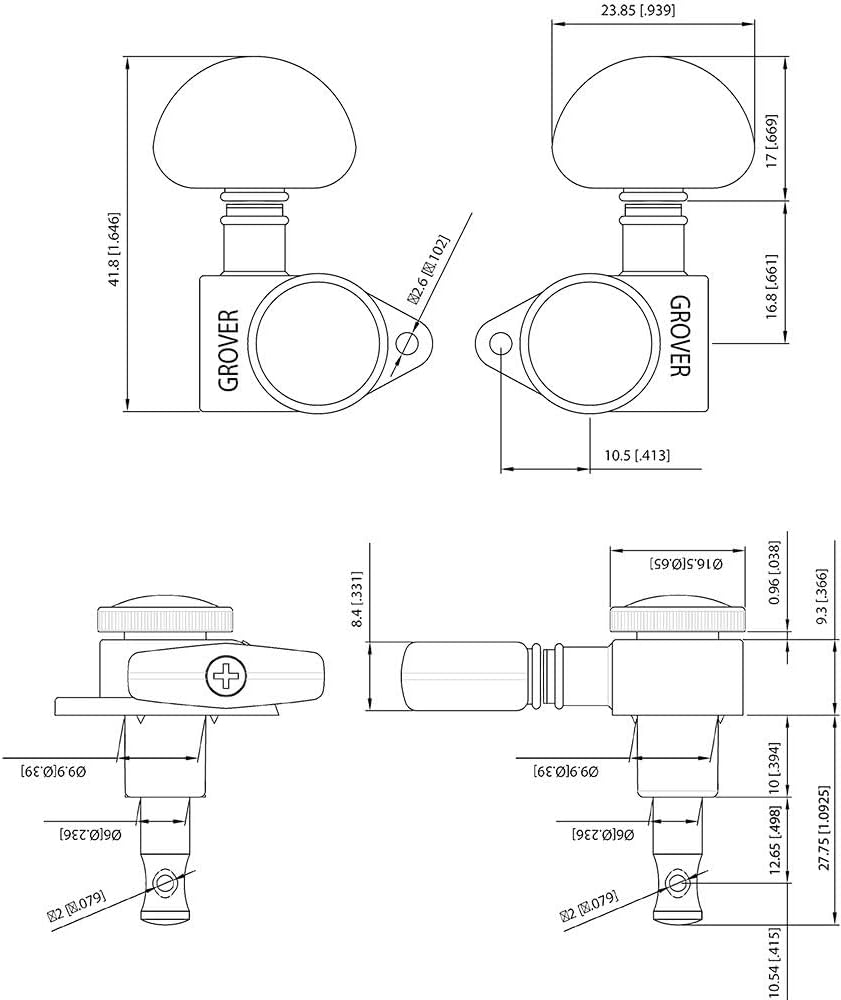 Grover 502G Gitarrenmechaniken