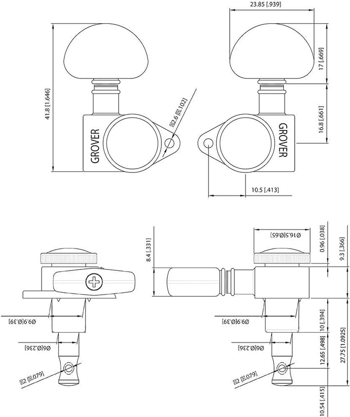 Grover 502G Gitarrenmechaniken