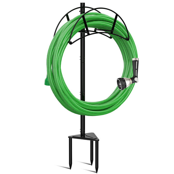 Meykwod Gartenschlauchständer, Schlauchaufhänger freistehend, Wasserschlauchhalter, im Boden, robust