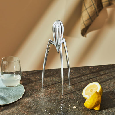 Alessi PSJS JUICY SALIF Zitronenpresse aus Gussaluminium glänzend, Silber, 11 x 13.7 x 27 cm Silber