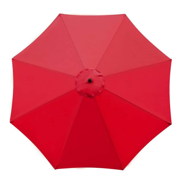 SMLJFO Ersatz-Sonnenschirm-Abdeckung mit 8 Rippen, 3 m Markttisch-Regenschirm, UV-Schutz, Rot 3m/9.8