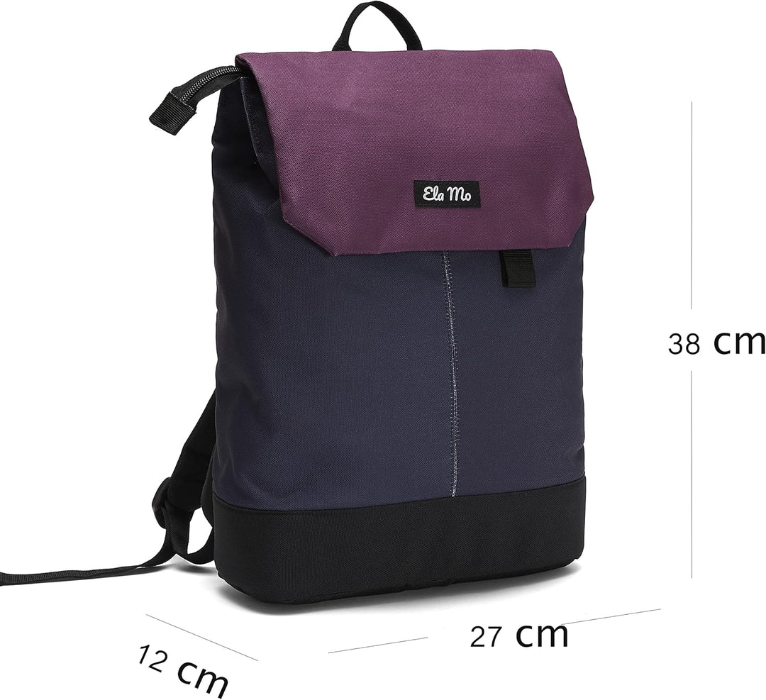 Ela Mo Rucksack Damen - Schön u. Durchdacht - Daypack mit Laptopfach & Anti Diebstahl Tasche für Aus