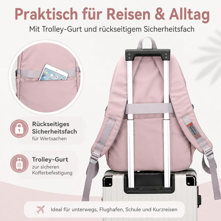 JANSBEN Schulrucksack jungen mädchen teenager schultasche Wasserdicht Rucksack Damen herren schulran