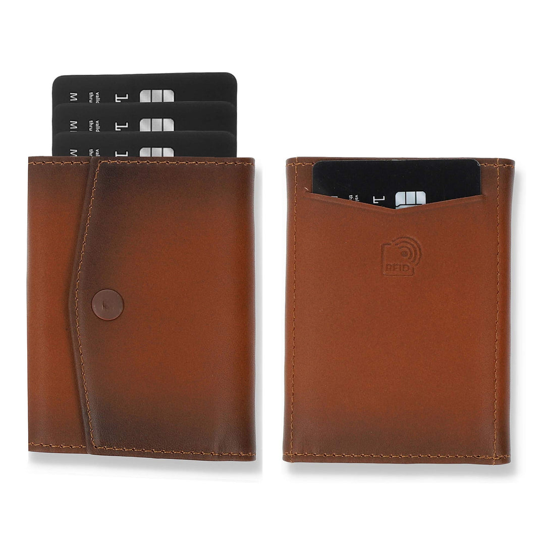 Solo Pelle® Leder I Slim Wallet ohne Münzfach I Geldbeutel mit RFID Schutz I Platz für mindestens 12