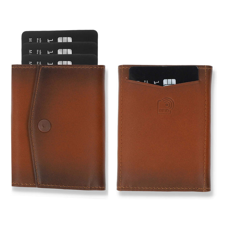 Solo Pelle® Leder I Slim Wallet ohne Münzfach I Geldbeutel mit RFID Schutz I Platz für mindestens 12
