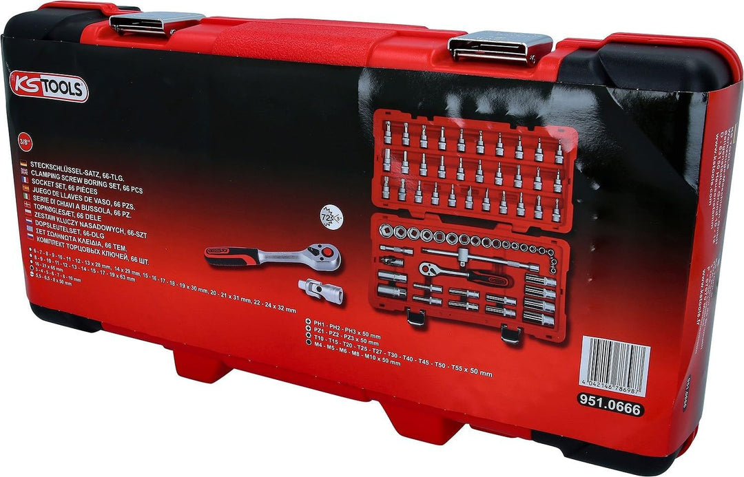 KS Tools 951.0666 3/8" Steckschlüssel-Satz, 66-tlg.