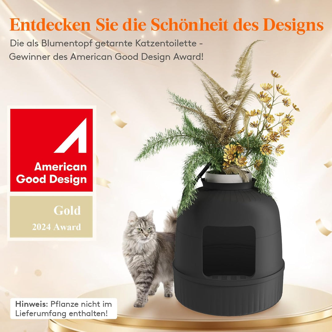 Lifewit Katzenklo Versteckt mit Schaufel und Abnehmbarer Oberseite, Katzentoilette XXL mit Geruchsko