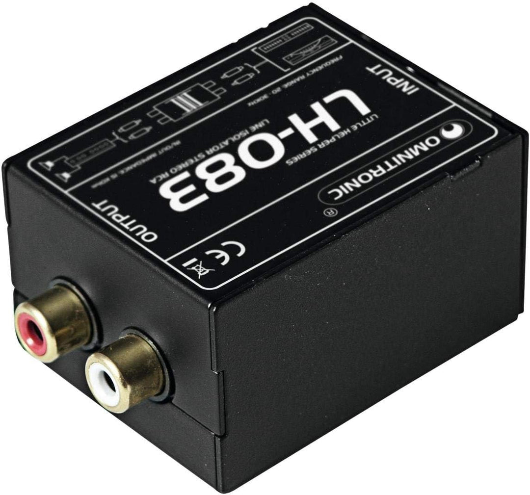 OMNITRONIC LH-083 Stereo-Isolator RCA S | Stereo-Line-Isolator mit Cinch-Buchsen
