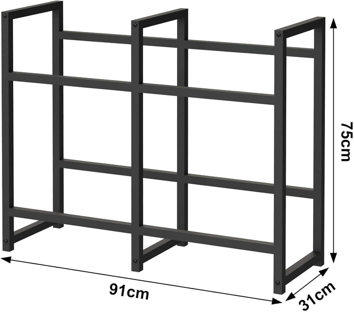 DanDiBo Getränkekistenregal 4 Kisten Schwarz Metall Stehend 96476 Getränkekistenhalter 91 cm Getränk