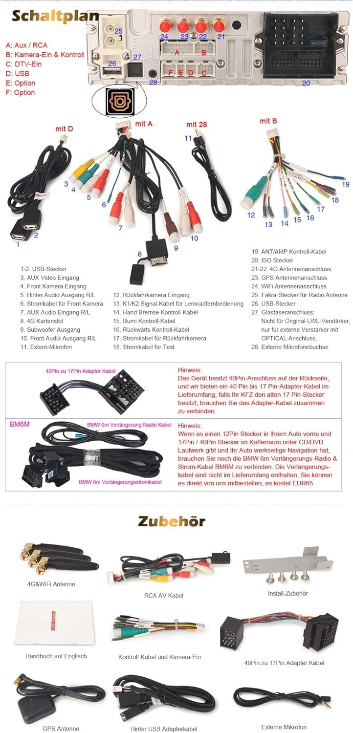 Erisin 7 Zoll Android 12 8-Kern 4GB RAM+ 64GB ROM Autoradio Mit GPS Navi für BMW 5 Serie E39 X5 M5 E