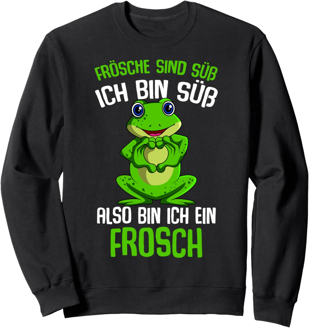 Frösche sind süss Mädchen Kinder Damen Frosch Sweatshirt