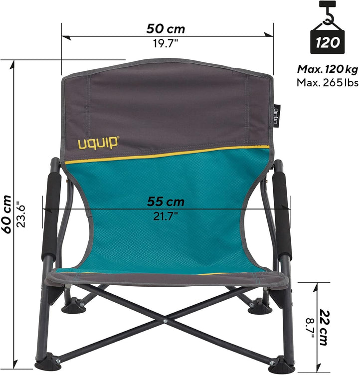 Uquip Campingbedarf, Stahl, Rip Stop Polyester 600 D, Blau, Standard