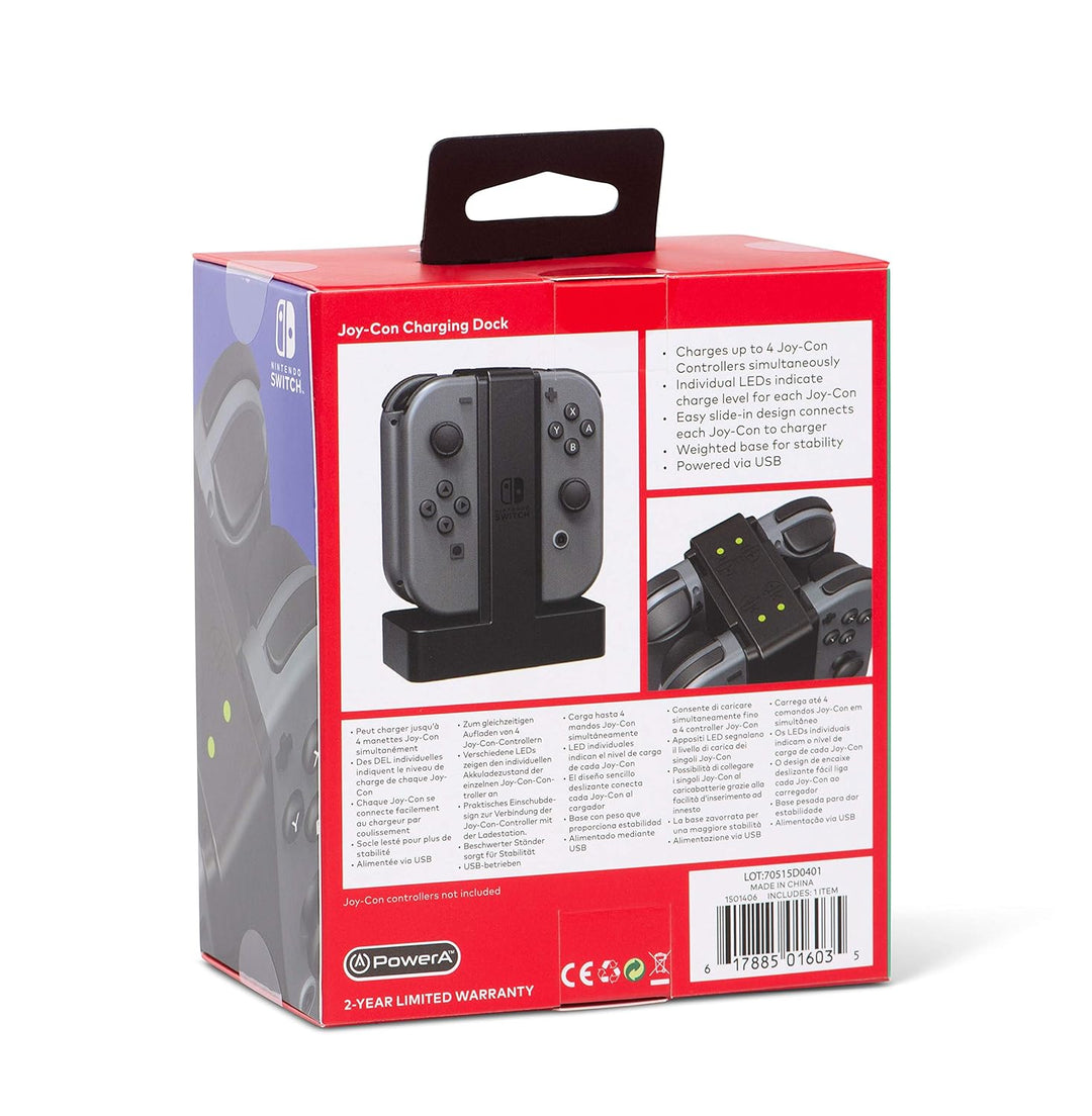 PowerA Joy-Con-Ladestation für Nintendo Switch Schwarzgrau Single, Schwarzgrau Single