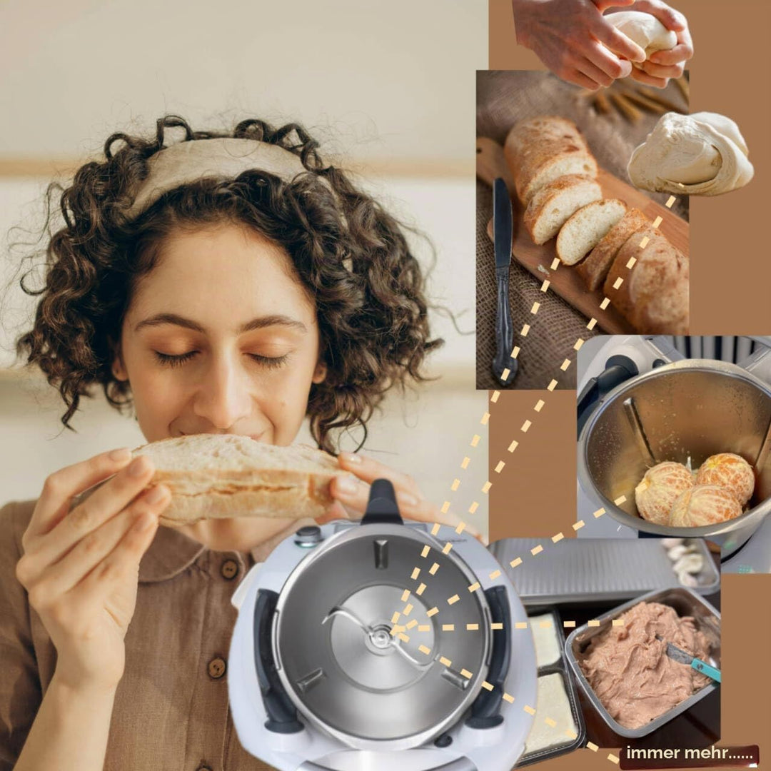 Teigmesser für Thermomix TM6,TM5 Edelstahl Teigmischmesser (mit Dichtungsring) Küchenmaschinen-Mixer
